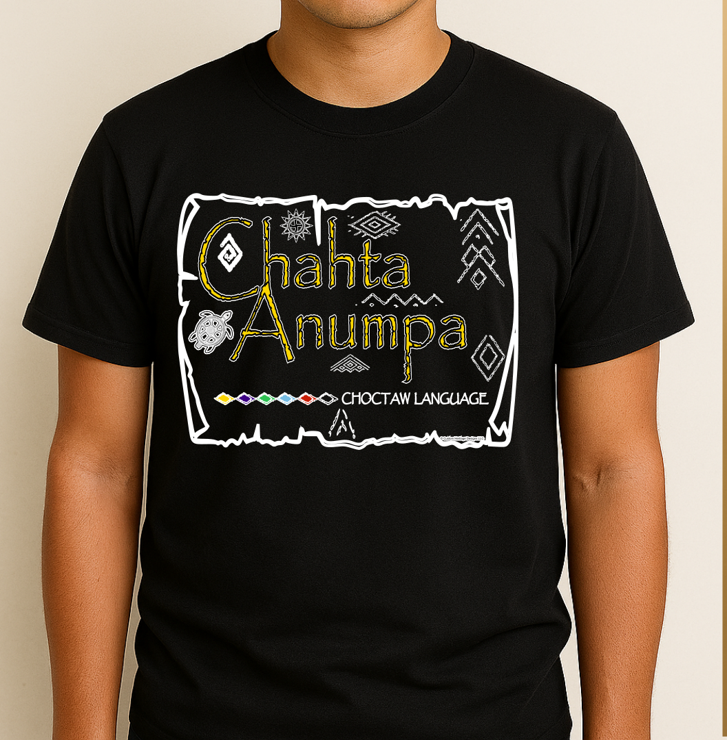 Chahta on Black shirt Chahta Anumpa - Graphic T