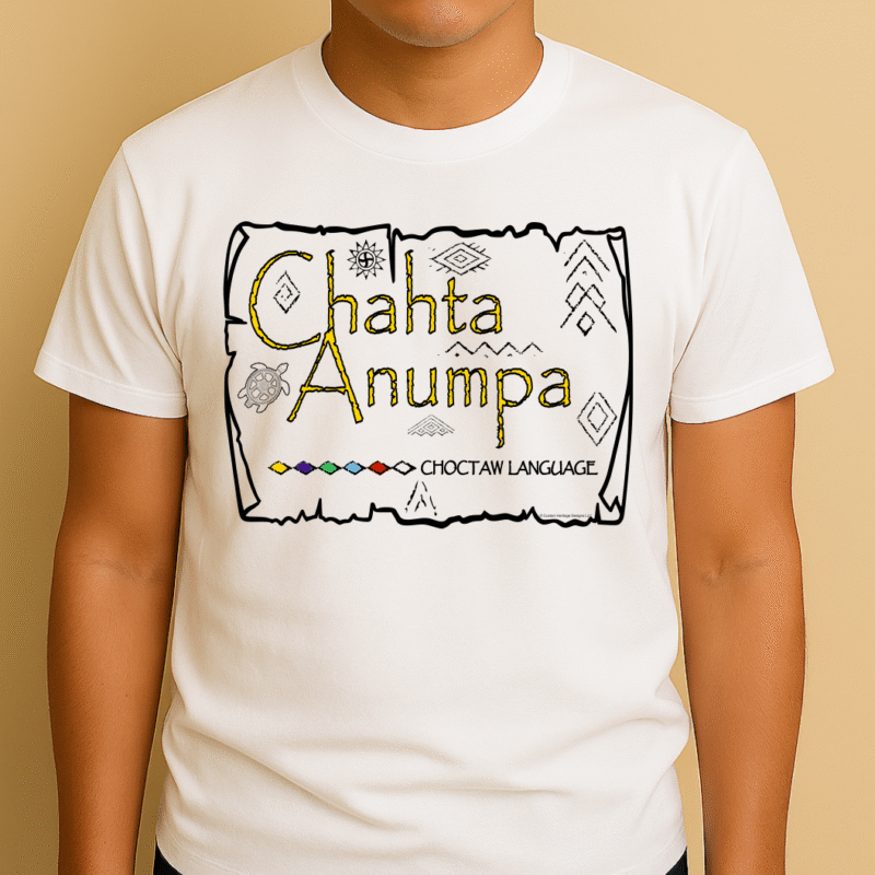 Chahta on White shirt Chahta Anumpa - Graphic T