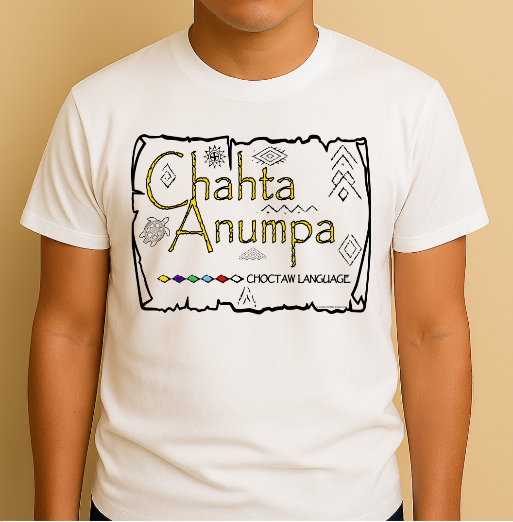 Chahta on White shirt Chahta Anumpa - Graphic T
