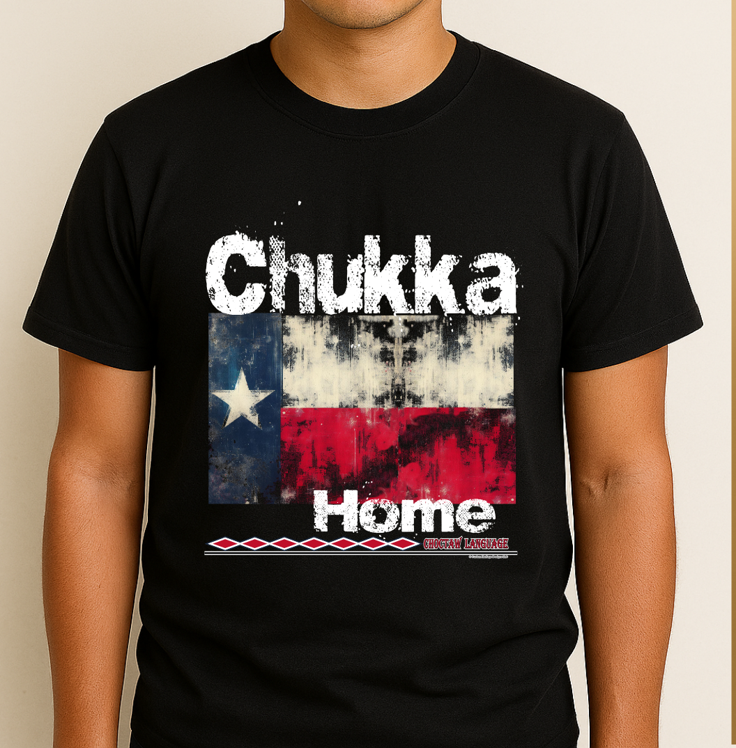 Chukka TX on Black shirt Chukka Texas - Graphic T
