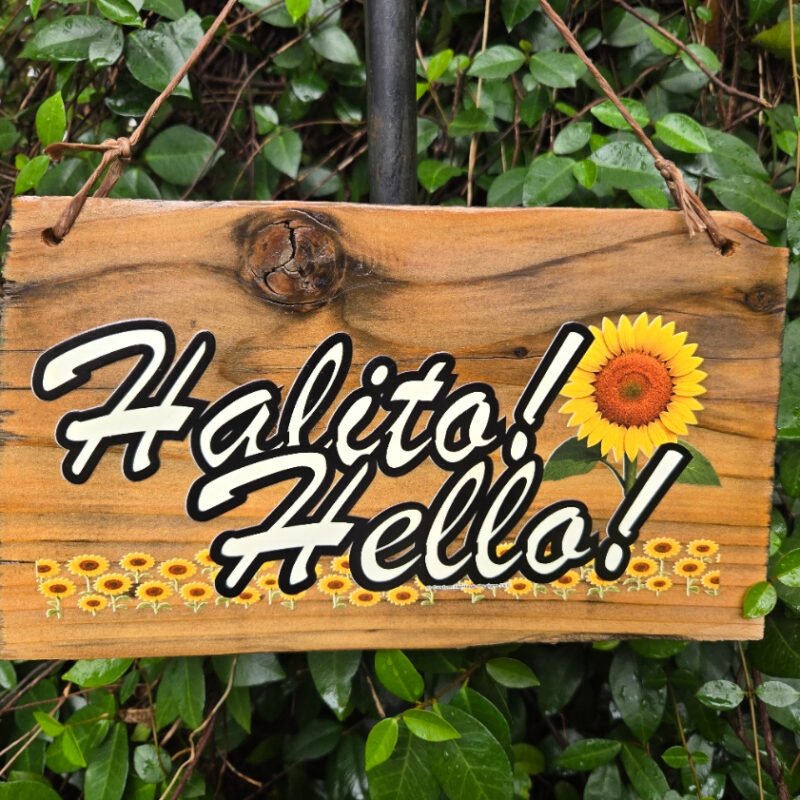 Halito Sunflower - Reclaimed wood sign