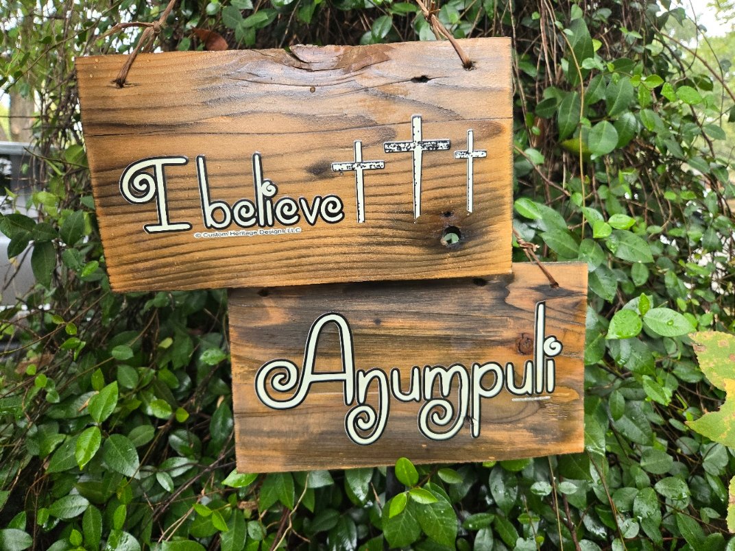 I believe 2 signs Anumpuli - 2 Reclaimed wood signs