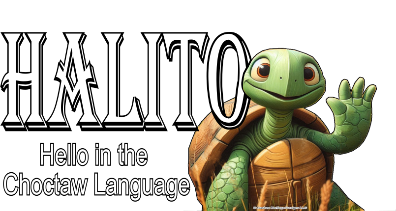 Halito Waving Turtle - Reclaimed wood sign