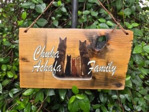 Chuka Achafa - Reclaimed wood sign