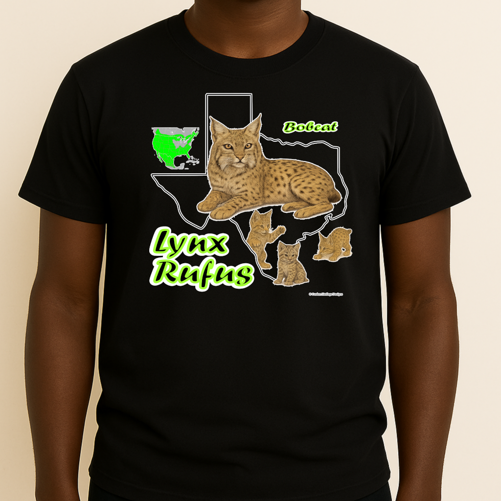 Bobcat Black Lynx Rufus - Graphic T