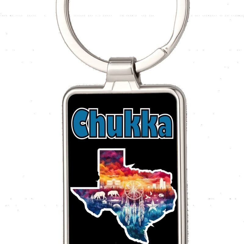 Chukka Texas State Outline - Key Chain