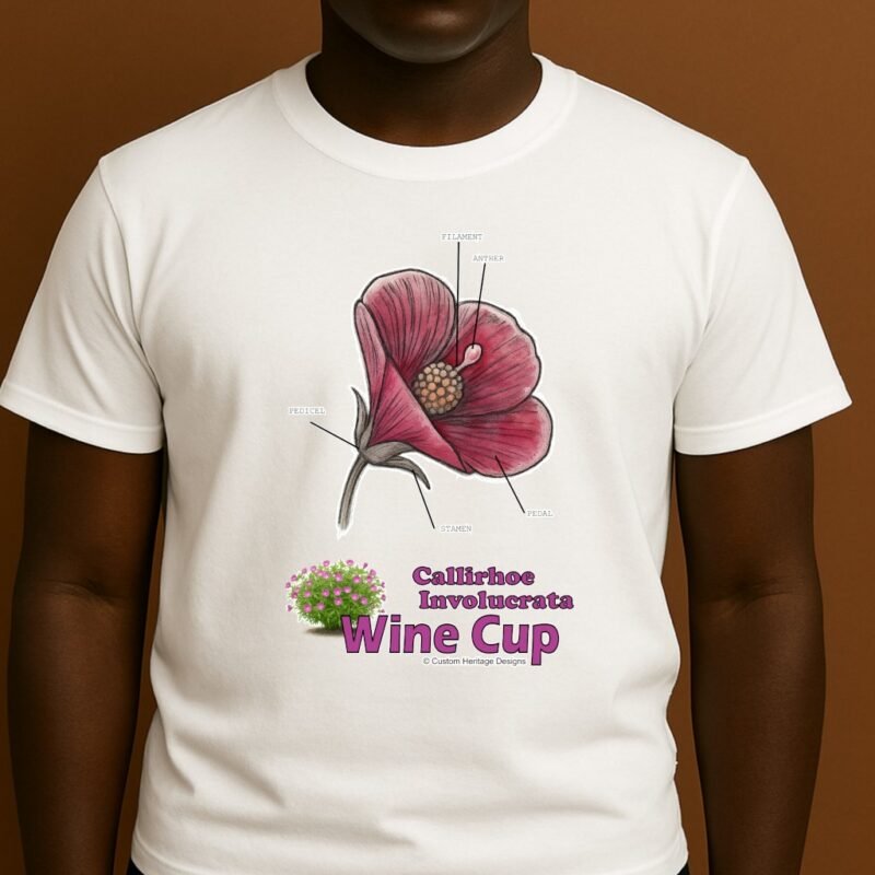 Wine Cup White Callirhoe involucrata - Graphic T