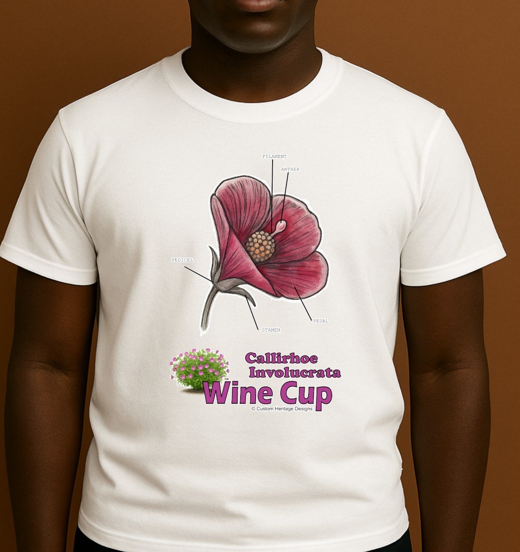 Wine Cup White Callirhoe involucrata - Graphic T
