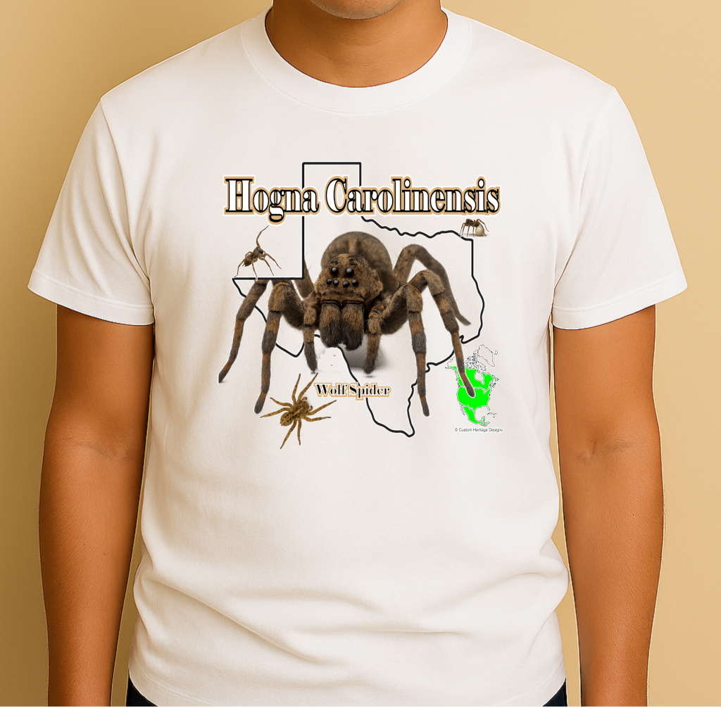 Wolf Spider White Hogna Carolinensis - Graphic T