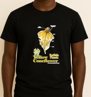 Yellow Coneflower Black Ratibida pinnata - Graphic T